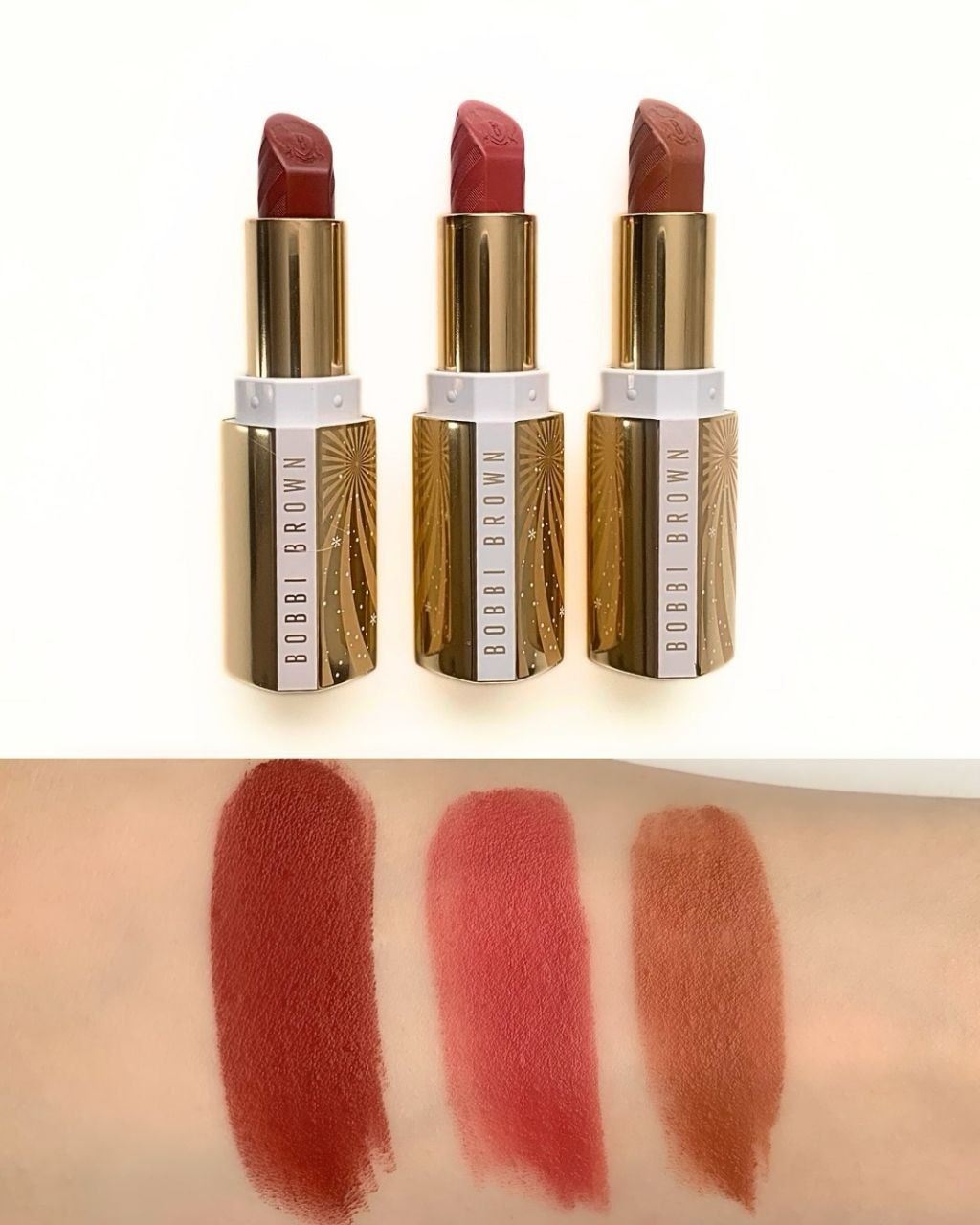 Bobbi Brown Luxe Lipstick Christmas Holiday 2025 - Swatches