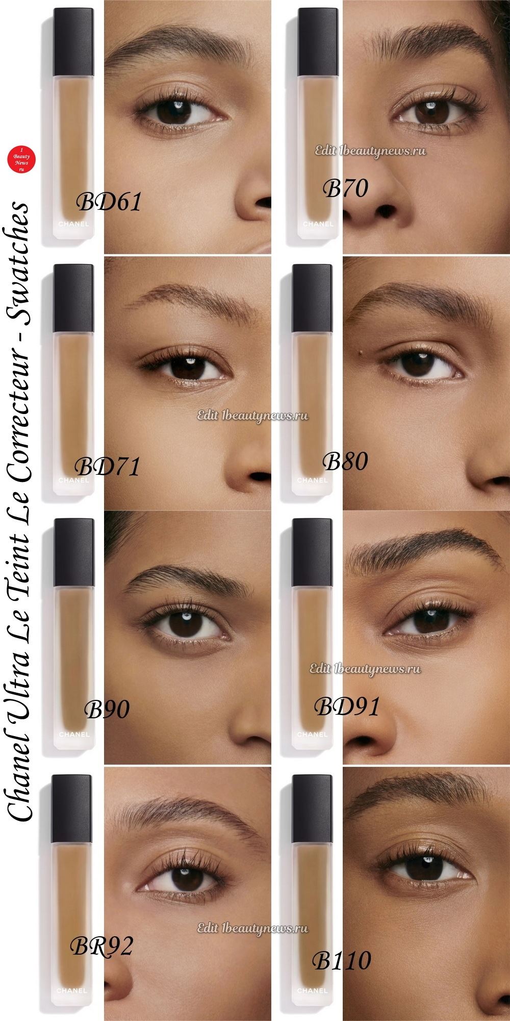 Chanel Ultra Le Teint Le Correcteur - Swatches