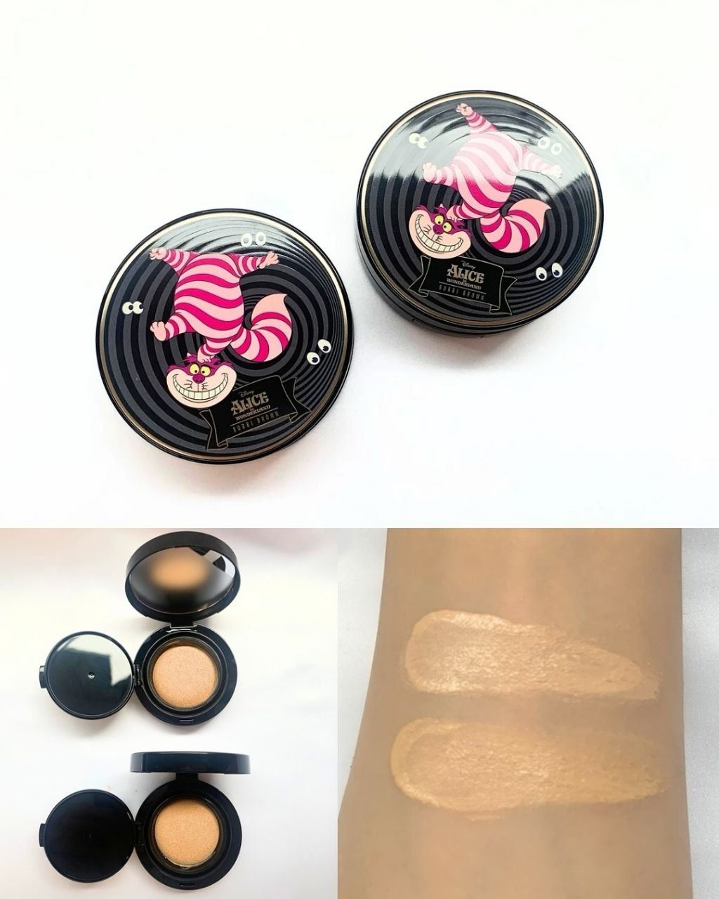 Bobby Brown Alice in Wonderland Weightless Skin Cushion Foundation - Swatches