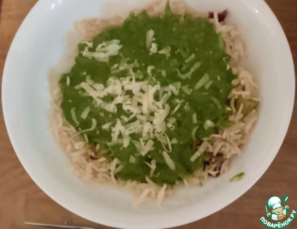 Ризото с соусом "Закуска монстра"