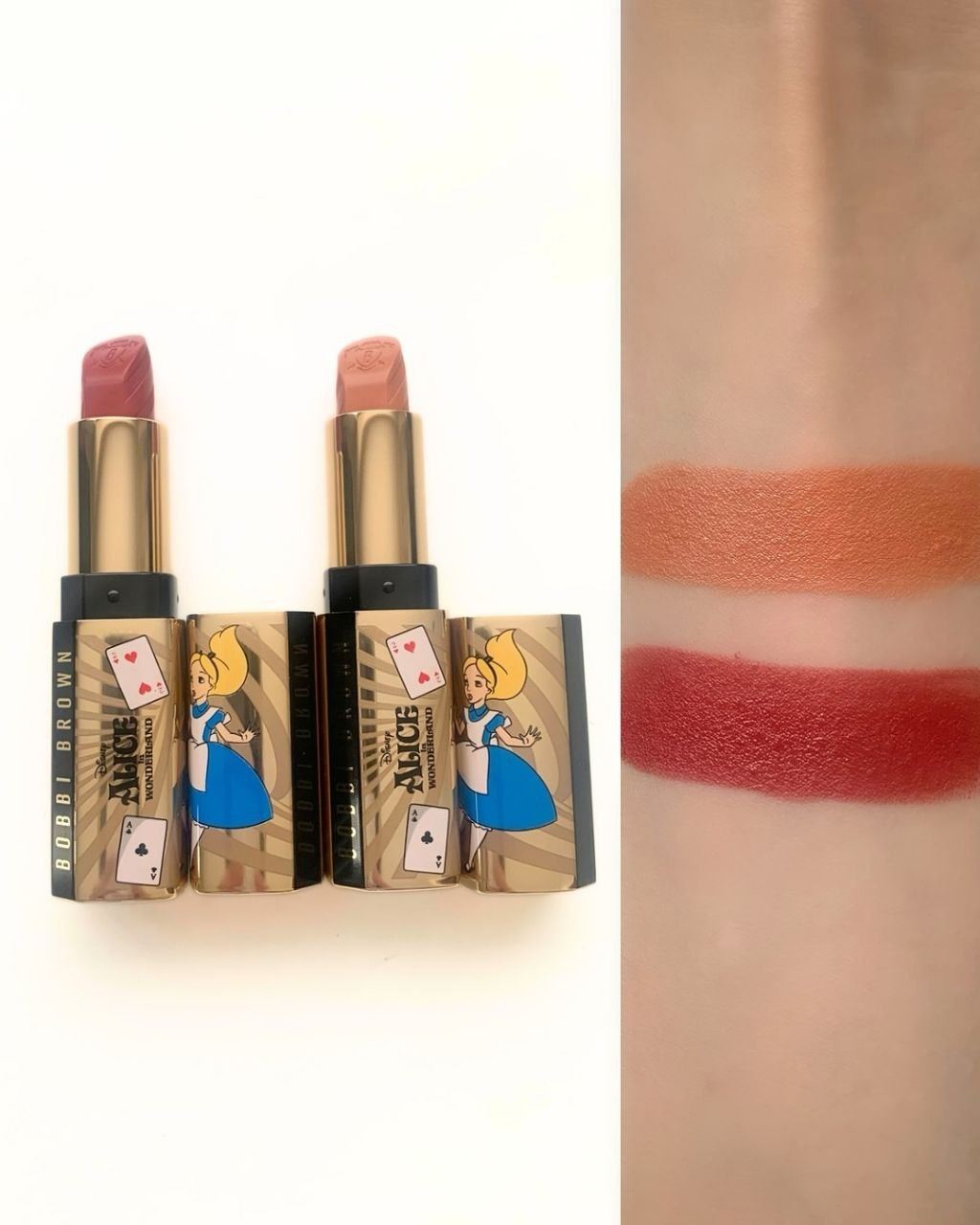 Bobby Brown Alice in Wonderland Luxe Lipstick - Swatches