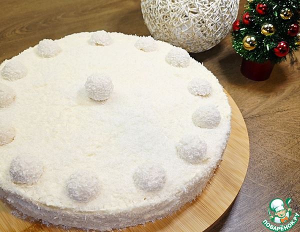 Торт Рафаэлло из вафельных коржей