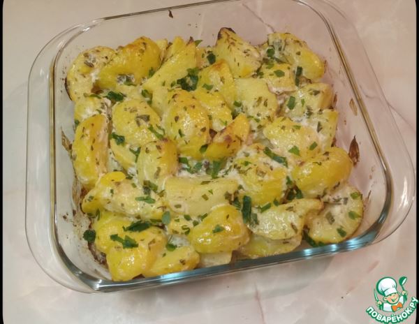 Картофель в сметанном маринаде
